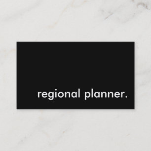 Carte De Visite planificateur régional.