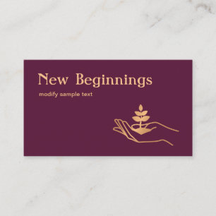 Carte De Visite Plante de bien-être de la main