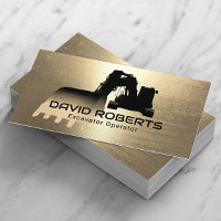 Plante d'excavateur de construction Opérateur d'or