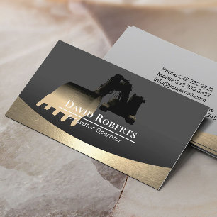 Carte De Visite Plante d'excavateur de construction professionnell