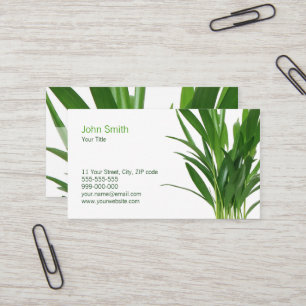 Carte De Visite Plante Feuille vert