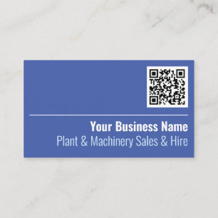 Carte De Visite Plante & Machinerie Ventes et location QR Code