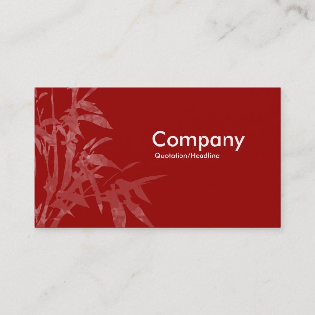 Carte De Visite Plante - Maroon (Deux Tons) (Devant)