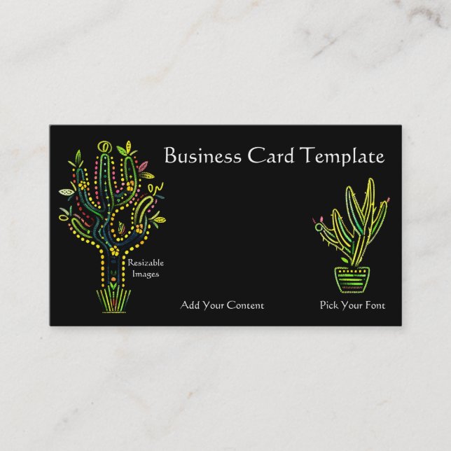 Carte De Visite Plantes de la Nursery Cactus (Devant)