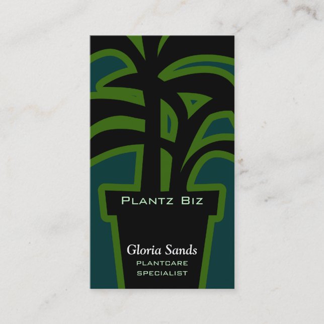 Carte De Visite Plantes d'intérieur Horticulture Vert (Devant)