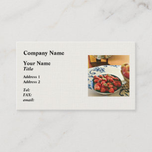 Carte De Visite Plaque De Fraises
