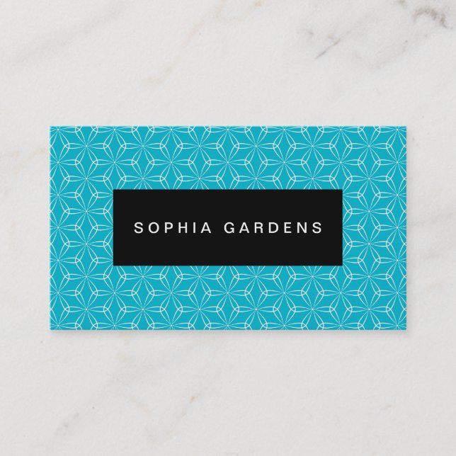 Carte De Visite Plaque de nom - Asanoha Motif (Devant)