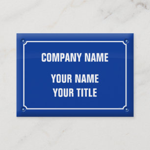 Carte De Visite plaque de rue - FRANCE