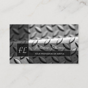 Carte De Visite Plaque diamant abstraite solide monogramme busine