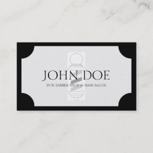 Carte De Visite Plaque d'or noire/blanche de coiffeur/coiffeur
