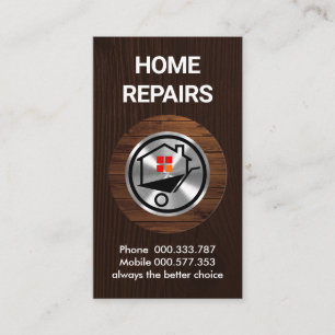 Carte De Visite Plaque en bois Accueil Écorce