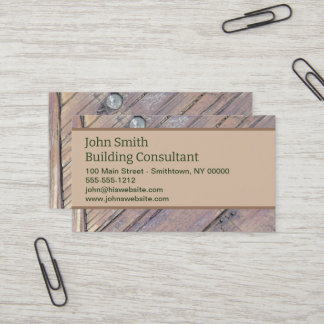 Carte De Visite Plaque texturée en bois patiné