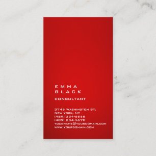 Carte De Visite Plaque verticale Impressionnant Consultant blanc r