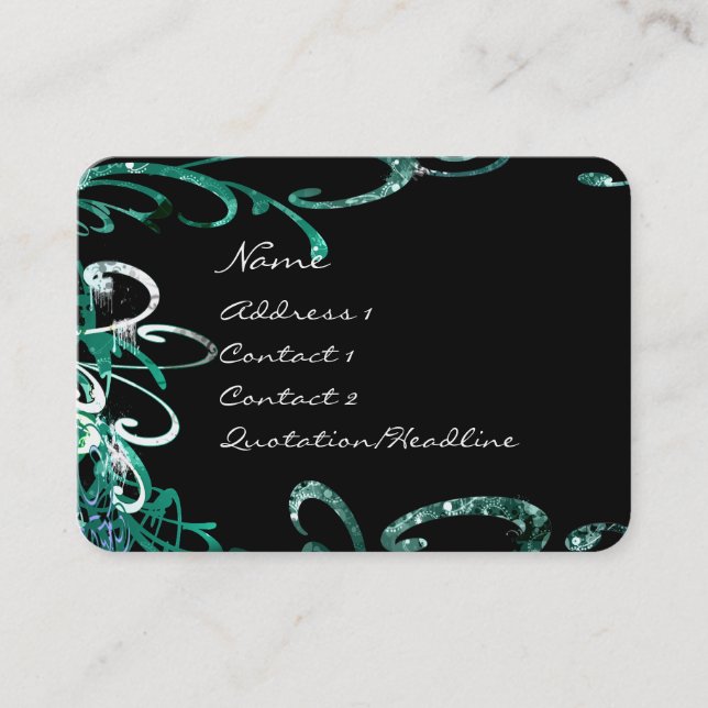 Carte De Visite Plaques de peinture tourbillonnant désaffectées (Devant)