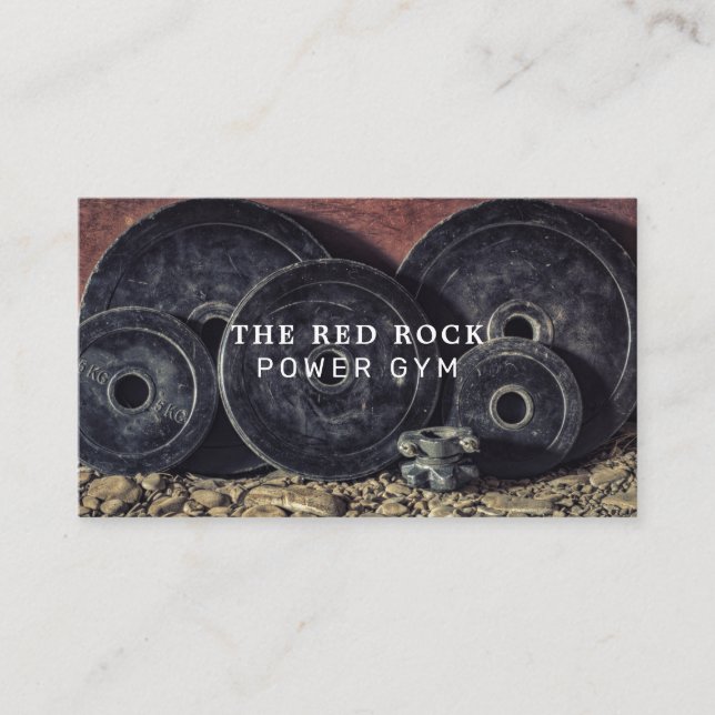 Carte De Visite Plaques de poids, Entraîneur personnel, Instructeu (Devant)