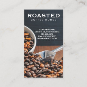 Carte De Visite Plat de haricots de café