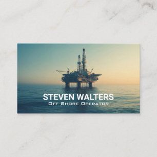 Carte De Visite Plate-forme pétrolière offshore Énergie
