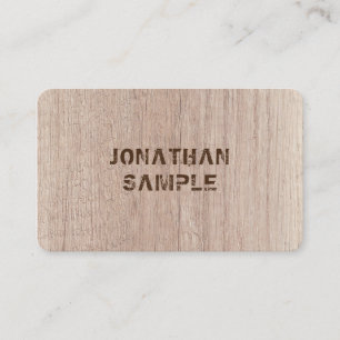Carte De Visite Plateau tendance Bois look Distressed Texte
