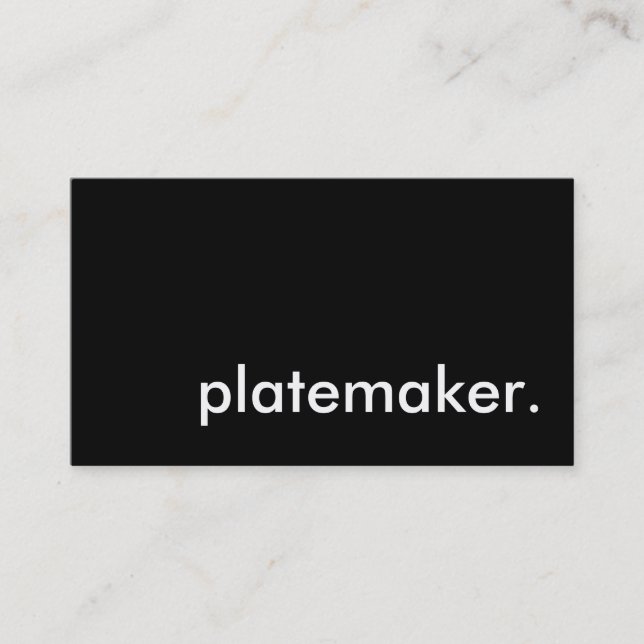 Carte De Visite platemaker. (Devant)