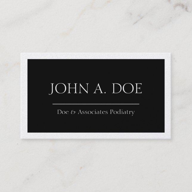 Carte De Visite Platine noir Médicale de bannière de docteur MD de (Devant)