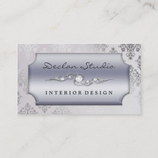 Carte De Visite Platine se précipitant la mode/design d'intérieur (Devant)