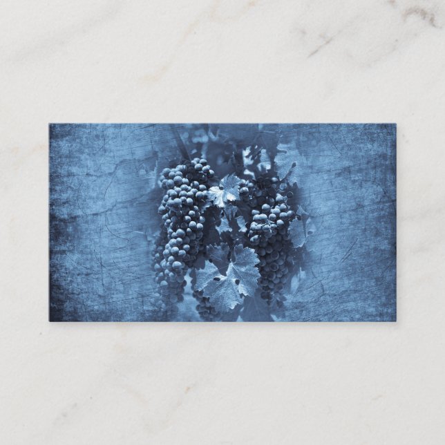 Carte De Visite Plâtre vintage de raisins bleus (Devant)