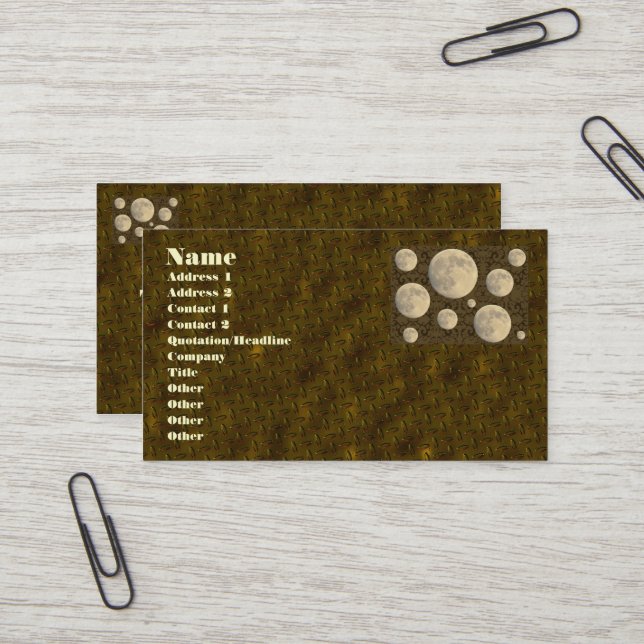 Carte De Visite Pleine lune (Devant/Arrière en situation)