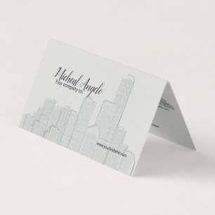 Carte de visite plié architecture