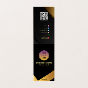 Carte de visite plié avec logo, Slogan et QR