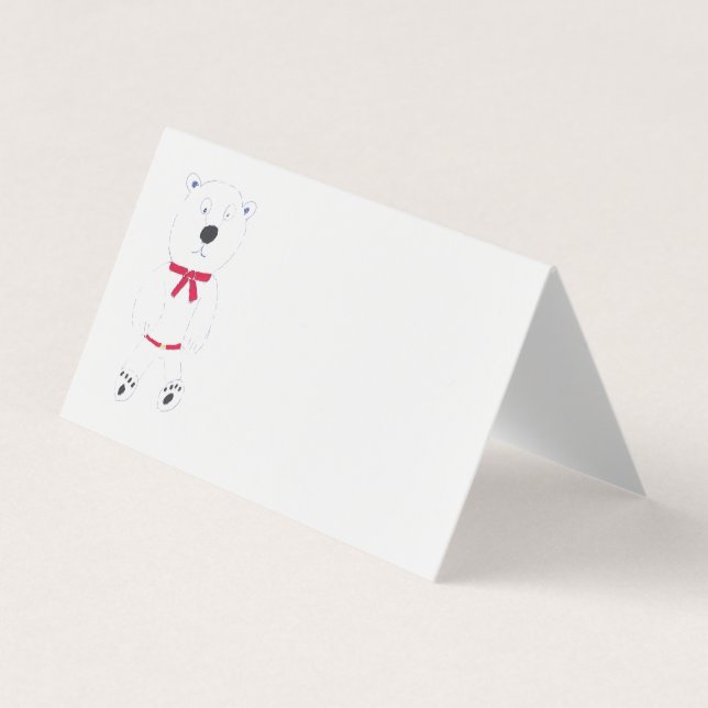 Carte de visite plié Barry Bear (Devant)