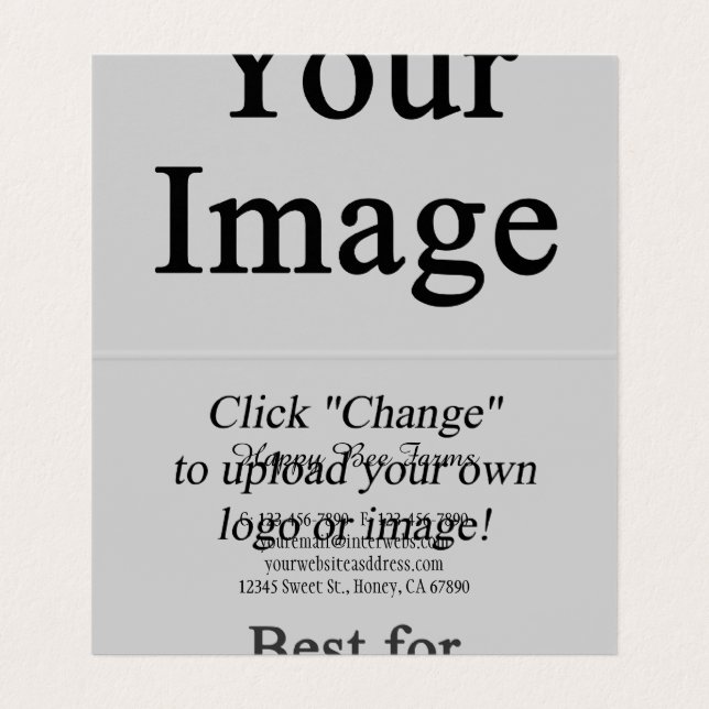 Carte de visite plié d'image personnalisé (Intérieur déplié)