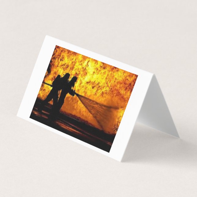 Carte de visite plié pompier (Devant)