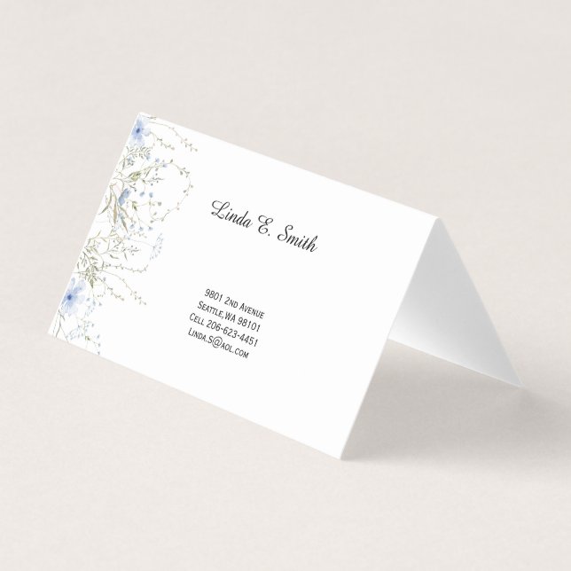 Carte de visite pliée (Devant)