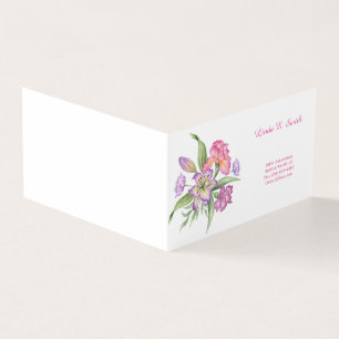 Carte de visite pliée