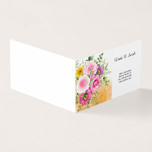 Carte de visite pliée