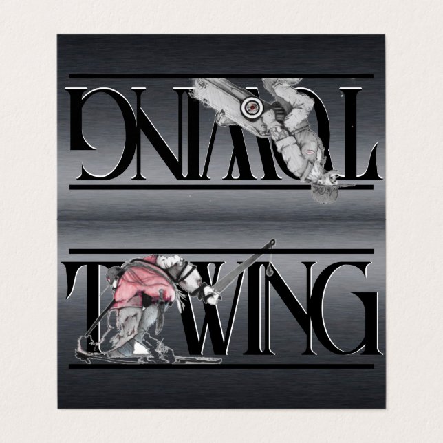 Carte de visite pliée (Extérieur déplié)