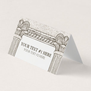 Carte de visite pliée en tente horizontale pour fê