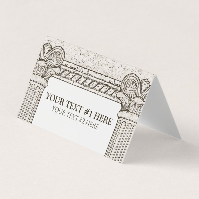 Carte de visite pliée en tente horizontale pour fê (Devant)