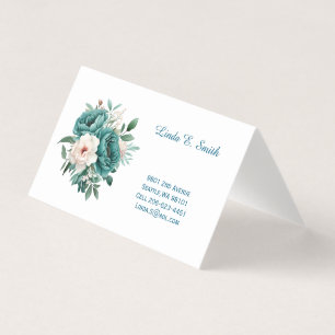 Carte de visite pliée florale
