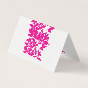 Carte de visite pliée florale rose chic