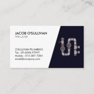 Carte De Visite Plomberie de plomberie de couche de tuyau