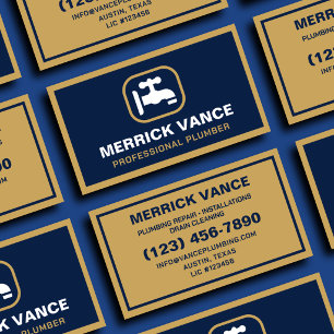 Carte De Visite Plomberie de réparation de vidange de nettoyage en