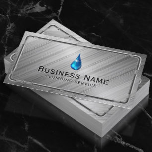 Carte De Visite Plomberie Faux Tuyaux métalliques Pro Service de r