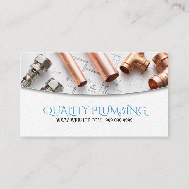 Carte De Visite Plomberie Plomberie Maintenance de l'homme d'affai (Devant)
