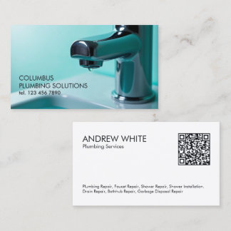 Carte De Visite Plomberie QR personnalisée