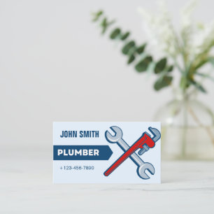Carte De Visite Plombier Moderne Bleu