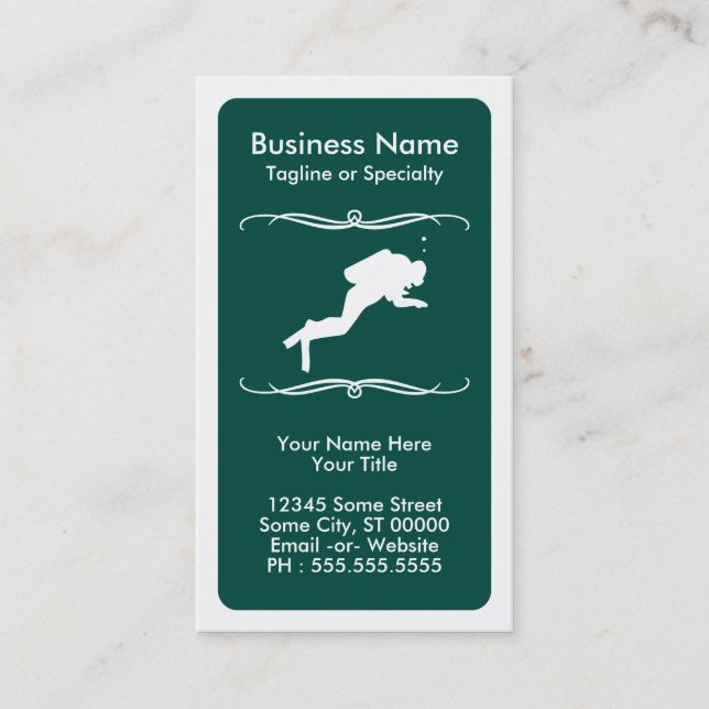 Carte De Visite plongée sous-marine (Devant)