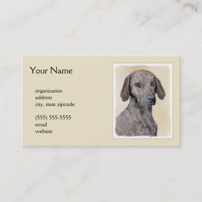 Carte De Visite Plott Peinture - Cute Original Chien Art (Devant)