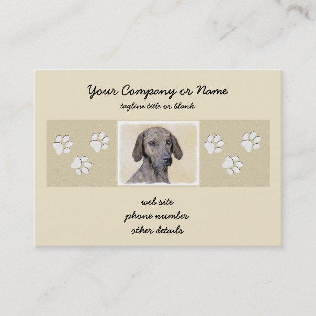 Carte De Visite Plott Peinture - Cute Original Chien Art (Devant)