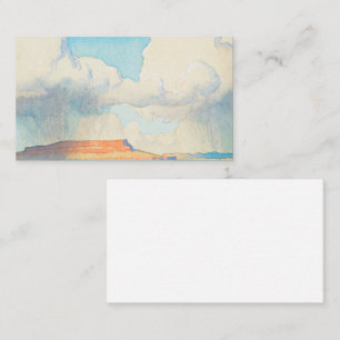 Carte De Visite Pluie sur la Mesa, 1945 par Maynard Dixon